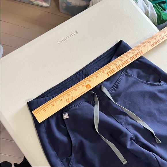 Figs Zamora Scrub Pants Jogger Dark Blue Navy Gray Ties Small W2 - Picture 5 of 7